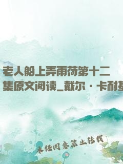 老人船上弄雨荷第十二集原文阅读